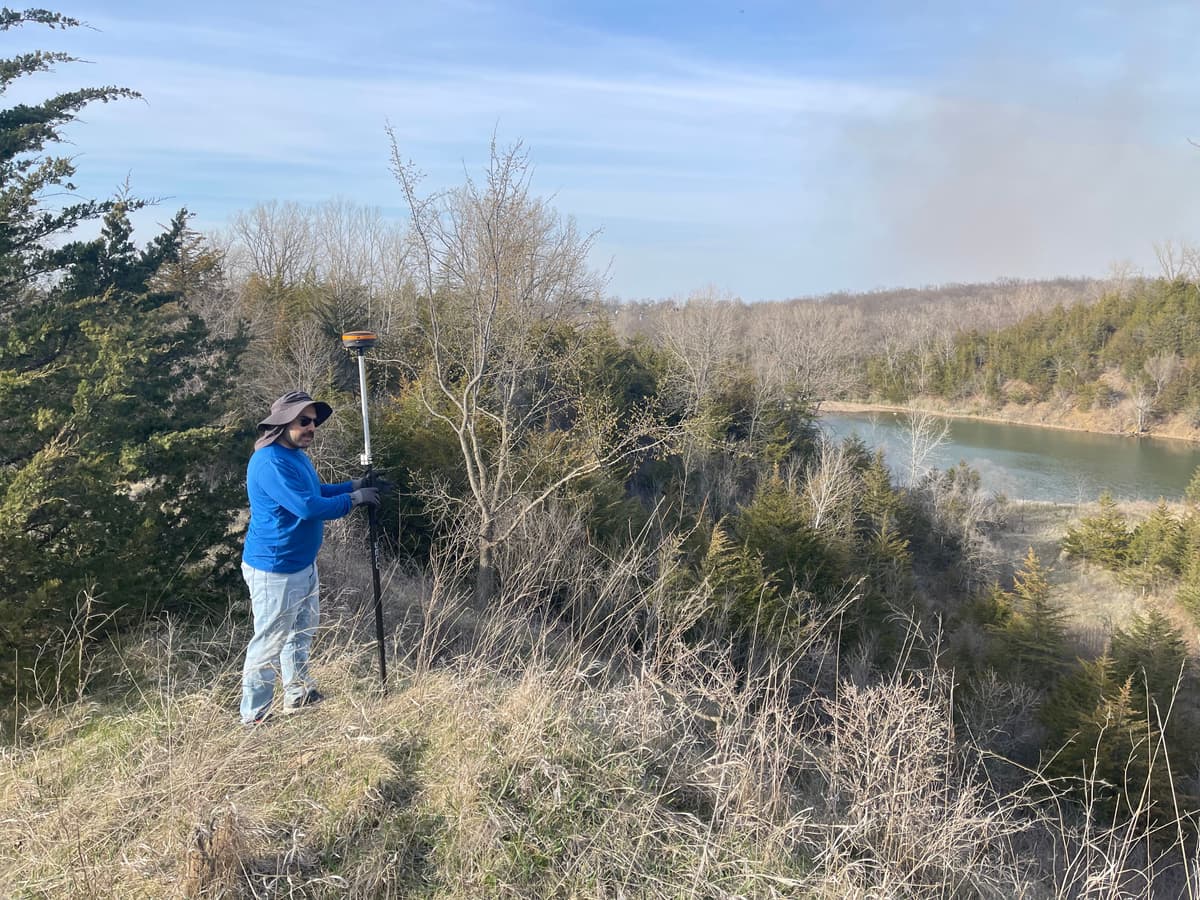 AE member surveying a site